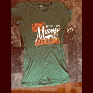University of Miami Shoulder Sleeve T-Shirt